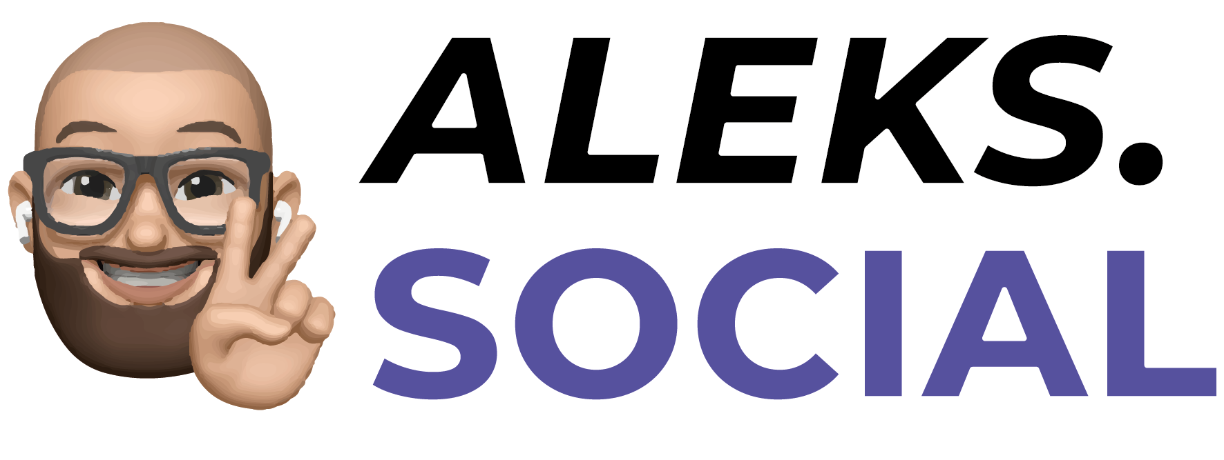 aleks.social Logo mit Avatar